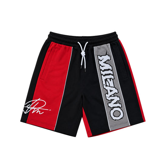 Premium Milano Mens Striped Panel Trunk Shorts PMTS26917 Black/Red