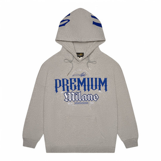 Premium Milano Mens Premium Milano Blue Hoodie RHK4416 Gray