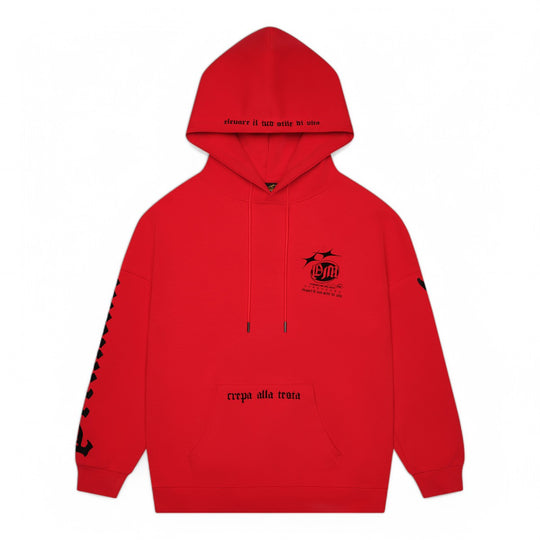 Premium Milano Mens Premium Dice Hoodie RHK4417 Red