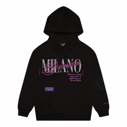 Premium Milano Mens Premium 8ball Hoodie RHK4419 Black