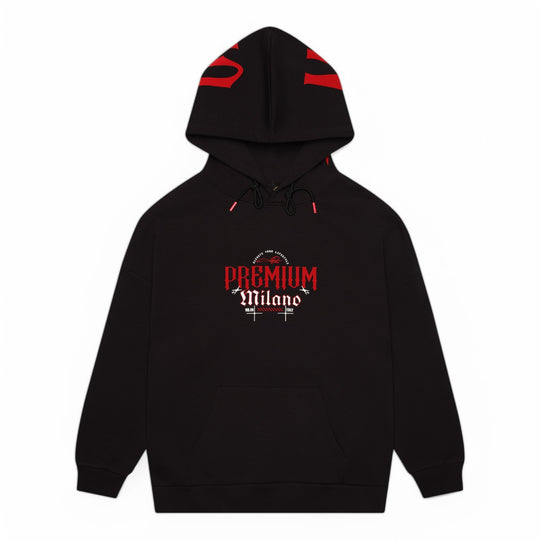 Premium Milano Mens Premium Bred Hoodie RHK4607 Black