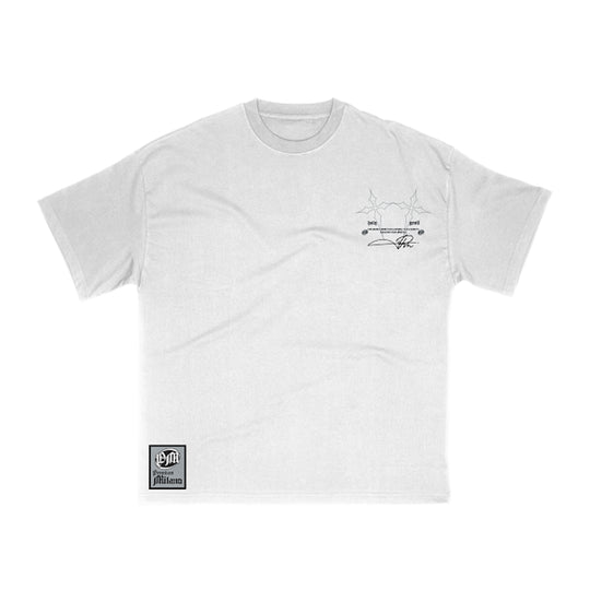 Premium Milano Mens Cross Wings Crew Neck T-Shirt S24331-06 White