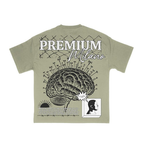 Premium Milano Mens Premium Concious Crew Neck T-Shirt S25331-07 Sage
