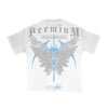 Premium Milano Mens Wings Of Vision Crew Neck T-Shirt S25331-09 White