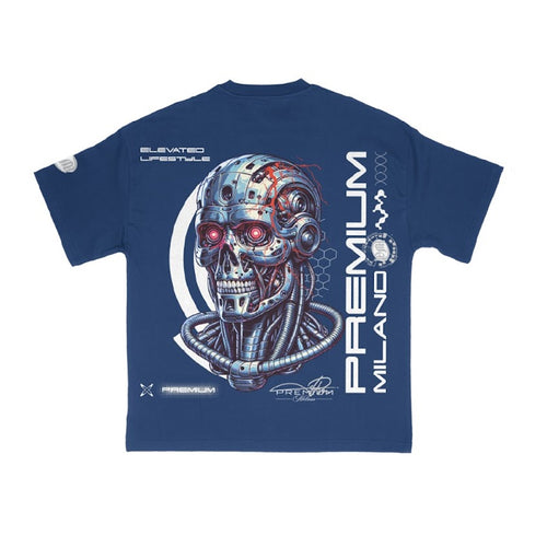 Premium Milano Mens Premium Ai Crew Neck T-Shirt S25331-11 French Blue
