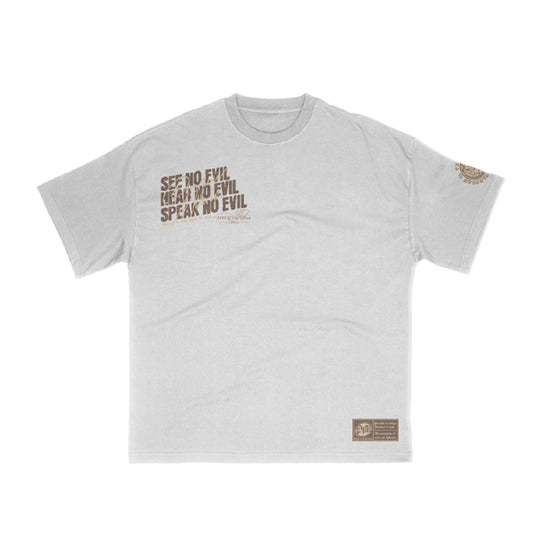 Premium Milano Mens No Evil New Generation Crew Neck T-Shirt S25331-18 White