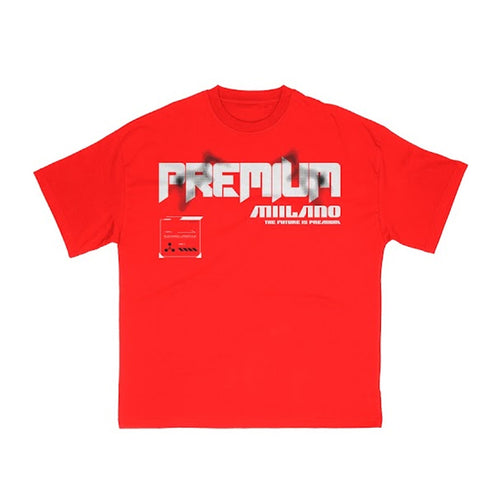 Premium Milano Mens Future Gagues Crew Neck T-Shirt S25331-19 Red