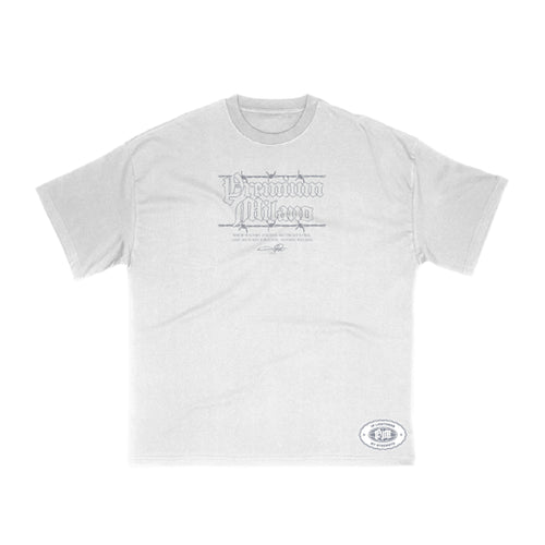 Premium Milano Mens Kiss Of Death Crew Neck T-Shirt S25331-22 White
