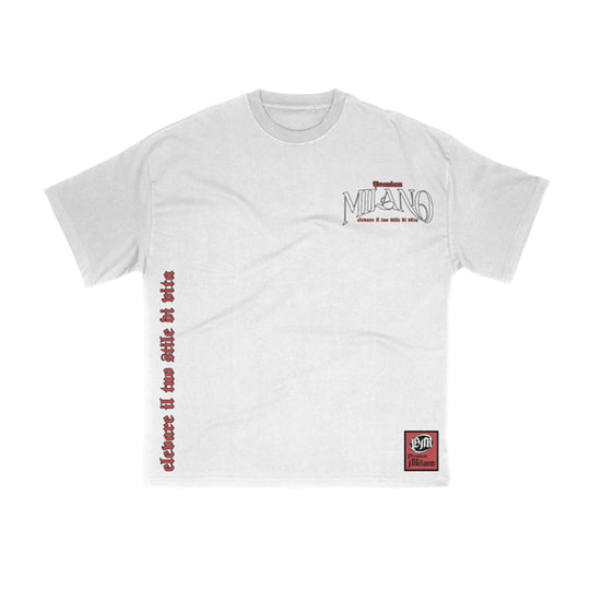 Premium Milano Mens Stone Angel Crew Neck T-Shirt S25415-03 White