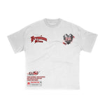 Premium Milano Mens Ripped & Repaired Heart Crew Neck T-Shirt S25415-08 White
