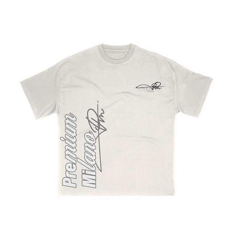 Premium Milano Mens Snake & Skull Crew Neck T-Shirt S25415-12 Off White