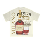 Premium Milano Mens Premium Cognac Crew Neck T-Shirt S25415-13 Cream