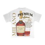 Premium Milano Mens Premium Cognac Crew Neck T-Shirt S25415-13 White