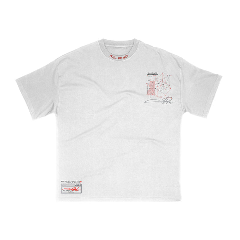 Premium Milano Mens Premium Intelligence Crew Neck T-Shirt S25415-17 White
