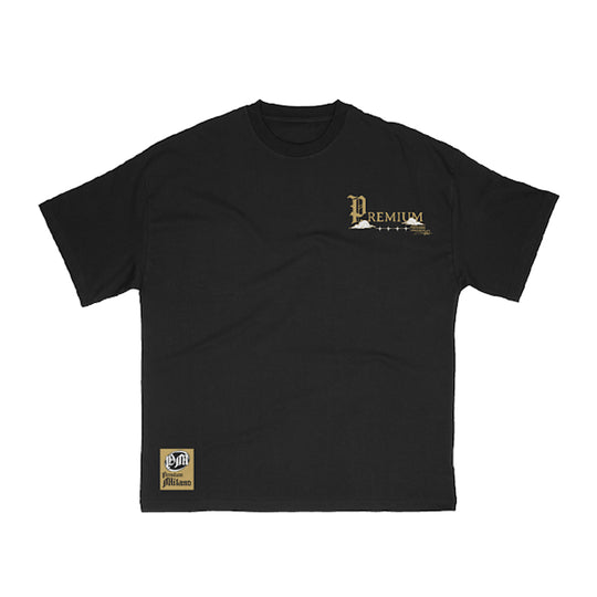 Premium Milano Mens Reach For The Heavens Crew Neck T-Shirt S25415-25 Black