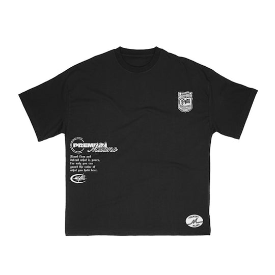 Premium Milano Mens Premium Tiger Crew Neck T-Shirt S25415-27 Black