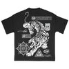 Premium Milano Mens Premium Tiger Crew Neck T-Shirt S25415-27 Black