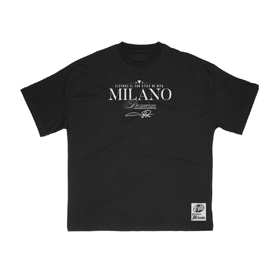 Premium Milano Mens Premium Tequila Crew Neck T-Shirt S25415-31 Black