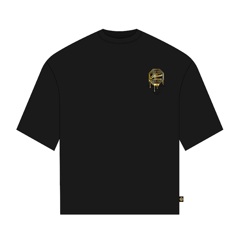Premium Milano Mens Premium Drip Crew Neck T-Shirt S25415-42 Black