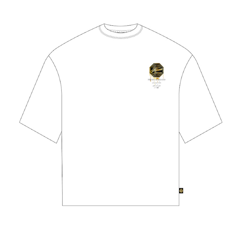 Premium Milano Mens Premium Drip Crew Neck T-Shirt S25415-42 White