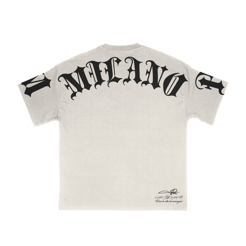Premium Milano Mens Premium Checkmate Crew Neck T-Shirt S25415-46 Bone