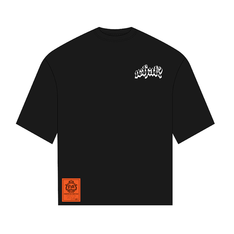 Premium Milano Mens Milano What? Crew Neck T-Shirt S25415-47 Black
