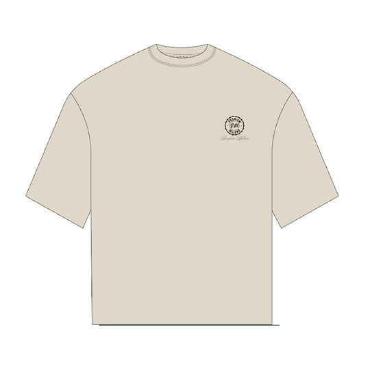 Premium Milano Mens Milano Crest Crew Neck T-Shirt S25415-48 Light Khaki