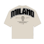 Premium Milano Mens Milano Crest Crew Neck T-Shirt S25415-48 Light Khaki