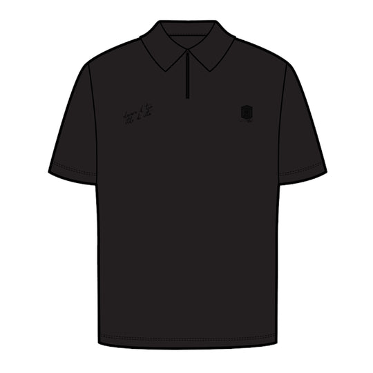 Premium Milano Mens Milano Tonal Emblem Polo Shirt S25415-52 Black
