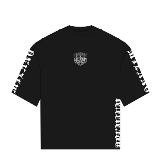 Premium Milano Mens Milano Shoulder Print Crew Neck T-Shirt S25415-54 Black