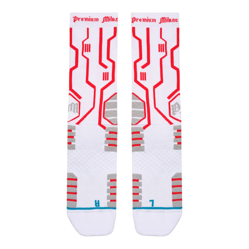 Premium Milano Mens Ellite Socks SXPM1974 White/Red/Gray