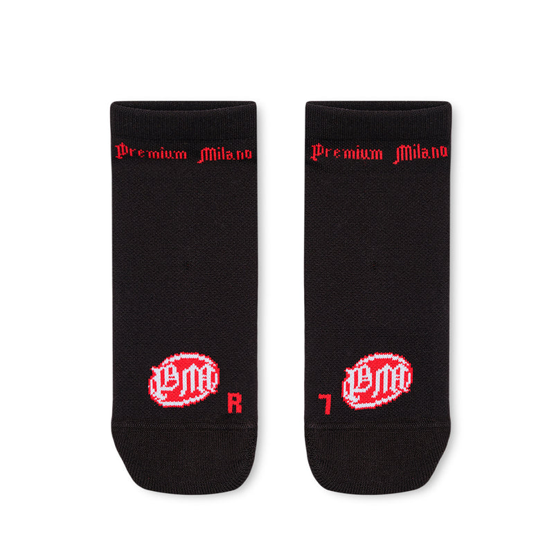 Premium Milano Mens Ankle Socks SXPM1984 Black/Red