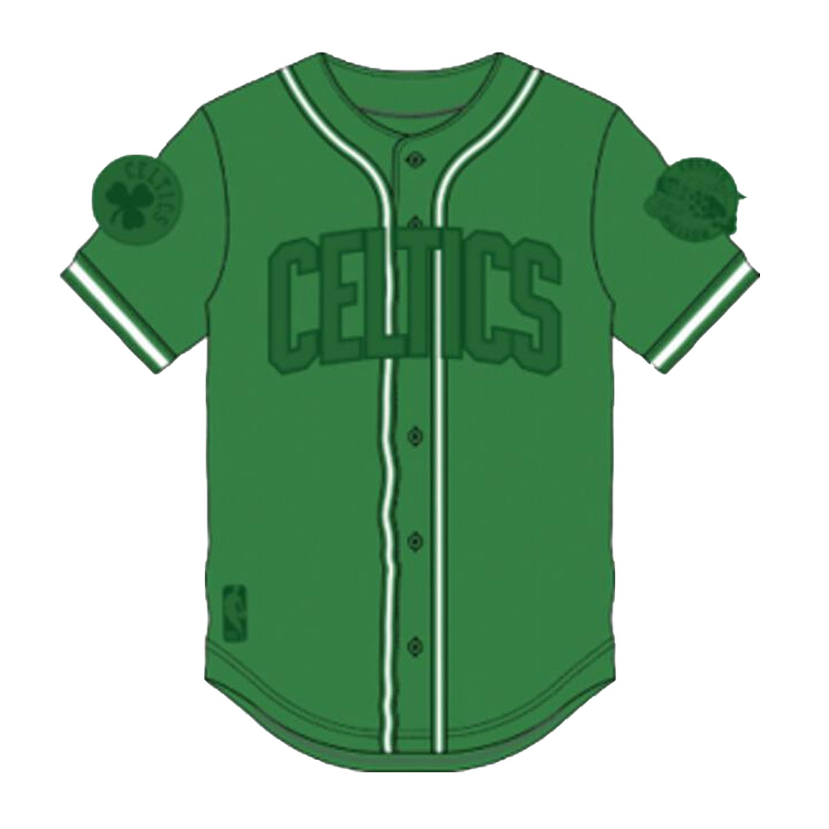 Pro Standard Mens NBA Boston Celtics Triple Tonal Mesh Button Front Shirt BBC1515516-KGR Kelly Green