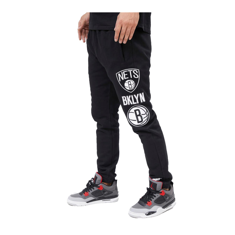 Pro Standard Mens NBA Brooklyn Nets Retro Classic Sweatpants BBN456017-BGY Black/Gray