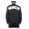 Pro Standard Mens NBA Brooklyn Nets Logo Varsity Jacket BBN651683-BLK Black