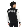 Pro Standard Mens NBA Brooklyn Nets Logo Varsity Jacket BBN651683-BLW Black/White