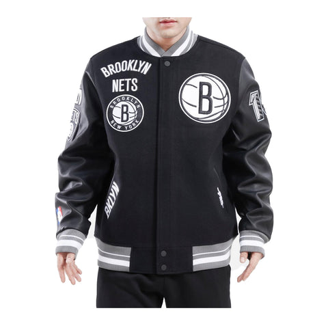 Pro Standard Mens NBA Brooklyn Nets Retro Classic Rib Wool Varsity