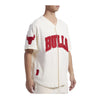 Pro Standard Mens NBA Chicago Bulls Triple Tonal Mesh Button Front Shirt BCB1515584-EGG Eggshell