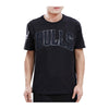 Pro Standard Mens NBA Chicago Bulls Logo Pro Team Crew Neck T-Shirt BCB153444-BLK Triple Black