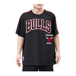 Pro Standard Mens NBA Chicago Bulls Retro Classic Sj Striped Crew Neck T-Shirt BCB156010-BRK Black/Red/Black