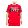 Pro Standard Mens NBA Chicago Bulls Retro Classic Sj Striped Crew Neck T-Shirt BCB156010-RBK Red/Black