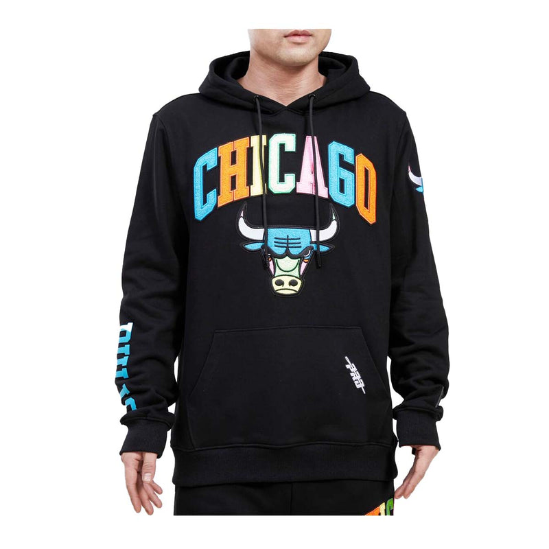 Pro Standard Mens NBA Chicago Bulls Washed Neon Hoodie BCB555609-BLK Black