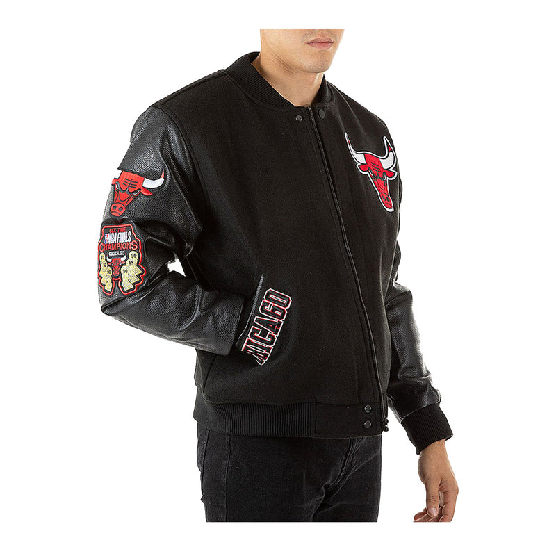 Women`s Chicago Bulls Varsity Jacket Size S-M-L-XL-2XL College Bomber