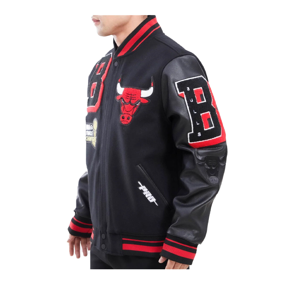NBA Pro Standard Red/Black Chicago Bulls Varsity Jacket - Jackets
