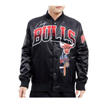 Pro Standard Mens NBA Chicago Bulls Home Town Satin Jacket BCB654341-BLK Black