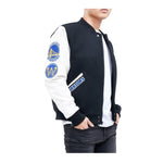 Pro Standard Mens NBA Golden State Warriors Varsity Jacket BGW651679-BLW Black/White