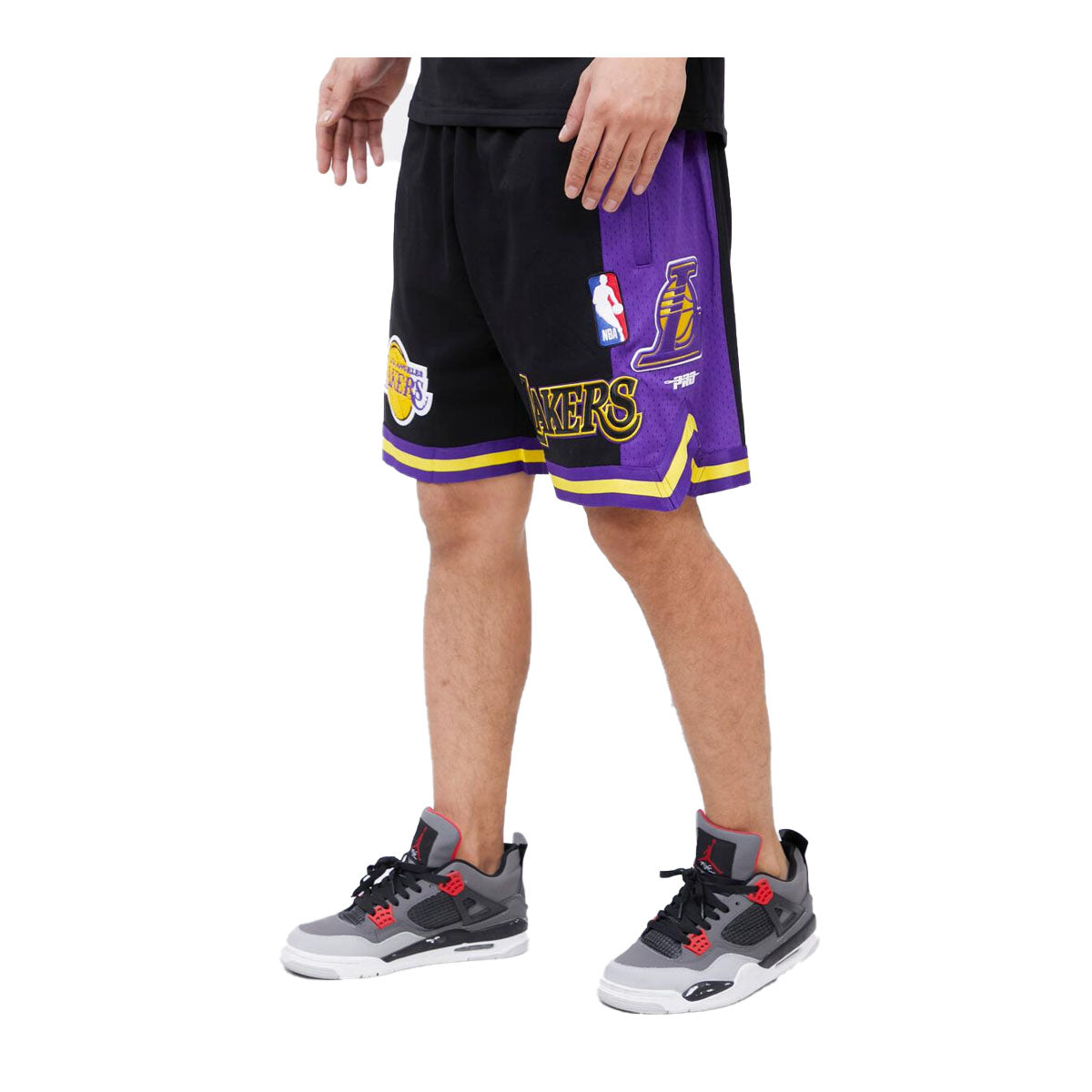 Pro Cut Los Angeles Lakers Jersey Shorts 38 +2 Champion Authentic