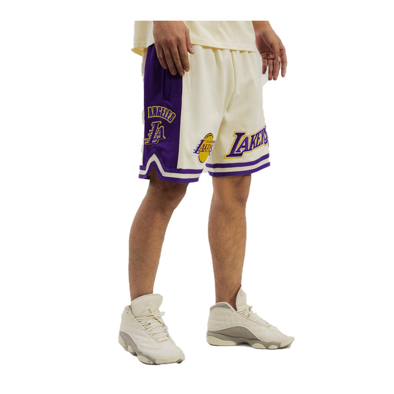 Premium Los Angeles Lakers NBA Basketball Shorts Pockets S-3XL Black Pants  New