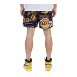 Pro Standard Mens NBA Los Angeles Lakers Toss Logo Shorts BLL357098-1LL 1Ll