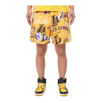 Pro Standard Mens NBA Los Angeles Lakers Toss Logo Woven Shorts BLL357098-3LL Yellow